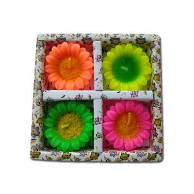 "Flower Design Floating Candles - 4pcs set - code002 - Click here to View more details about this Product